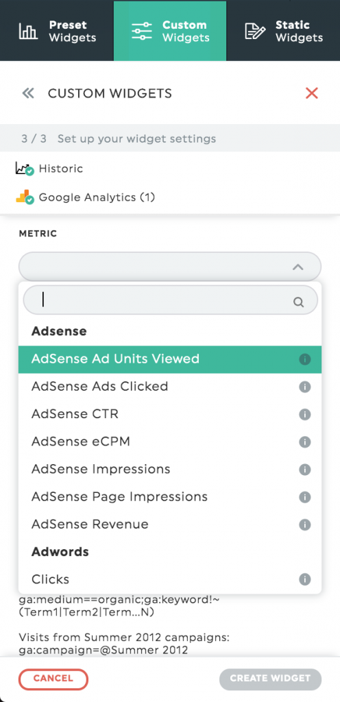 AdSense metrics