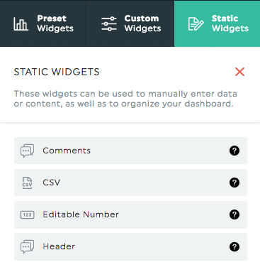 static widget